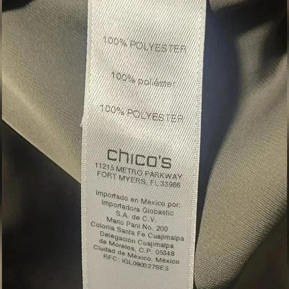 CHICOS Olive Woven Utility Shirt, button down, roll tab sleeve, size 1 - Picture 10 of 11